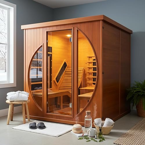 iDOTODO Infrared Wooden Sauna Room with Recliner, 2 Person Infrared Ho — Real-world performance testing in action