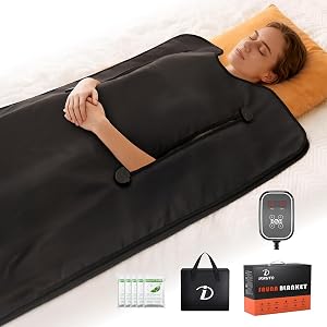 IKRUTO Infrared Sauna Blanket for Home - PU Portable Sauna Blanket for Detox & Relaxat