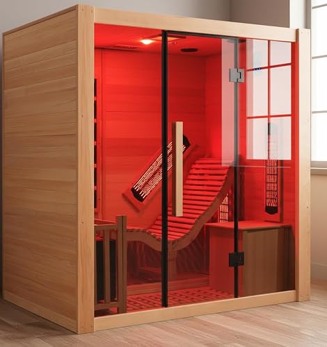iDOTODO Far Infrared Wooden Sauna Room with Recliner, 1 Person Indoor — Real-world performance testing in action