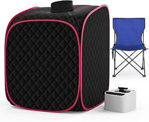 FniOk Portable Steam Sauna at Home, 9 Levels Heating, Sauna Tent for Home with Steamer and