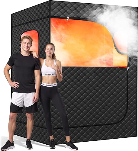 Manastin 2 Person Portable Steam Sauna for Home, 1 or 2 Person Full Bo — Build quality and design details up close