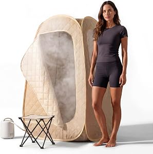 Homedics Portable Sauna – Collapsible Personal Steam Sauna for Stress Relief & Muscle 