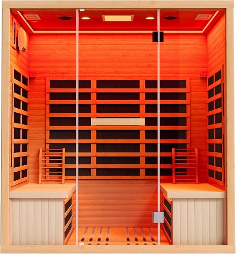 Albott Infrared Sauna 4 Person, Infrared Saunas for Home & Gym, Low EM — Real-world performance testing in action