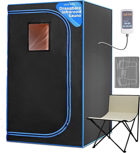 SereneLife Portable Sauna Box for Home, Infrared Sauna Tent with Heate — Our recommended configuration for best results