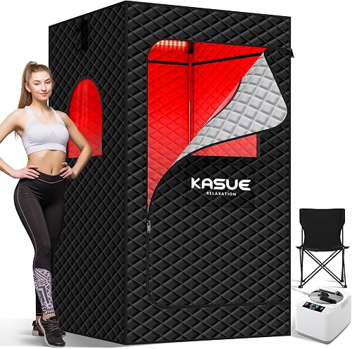 KASUE Portable Steam Sauna Tent for Home, Infrared Sauna with 3L Steam — Our recommended configuration for best results