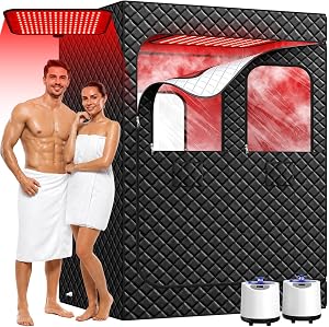I-THERA-U 2 Person Sauna Portable Infrared Sauna Box, Upgraded Home Sauna Tent with 160 LE