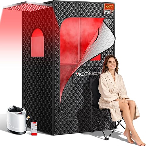 Viconor Portable Sauna Box, Infrared Sauna With 660nm Red Light & 850n — Build quality and design details up close