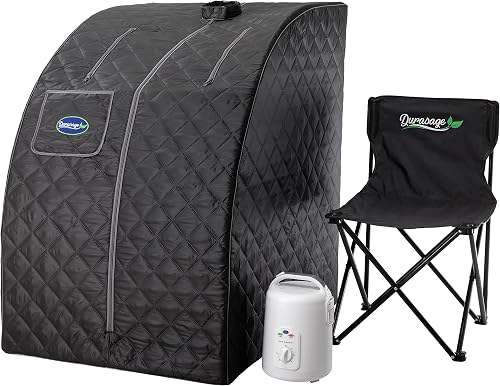 Durasage Lightweight Portable Personal Steam Sauna Spa for Relaxation — Our hands-on testing setup for best infrared sauna blanke